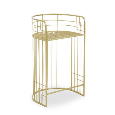 Rabia Gold Finish Wire Frame Bar Chair