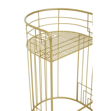 Rabia Gold Finish Wire Frame Bar Chair