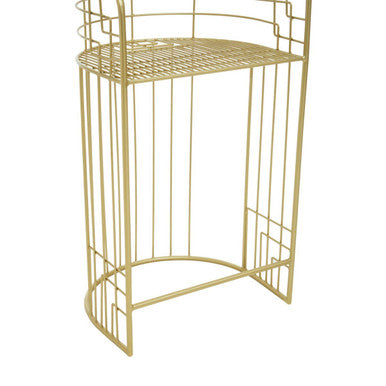 Rabia Gold Finish Wire Frame Bar Chair