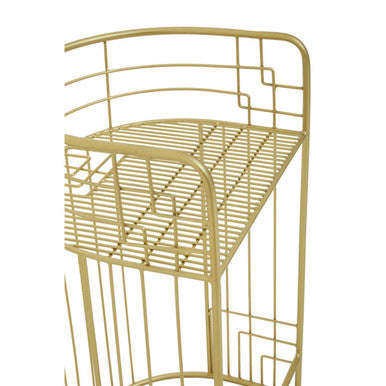 Rabia Gold Finish Wire Frame Bar Chair