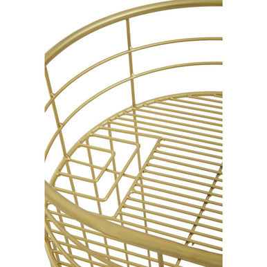 Rabia Gold Finish Wire Frame Bar Chair