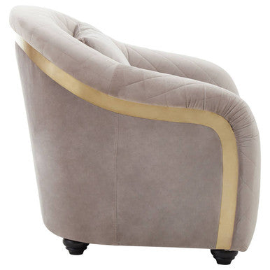Fifi Light Grey Cotton Velvet Chair