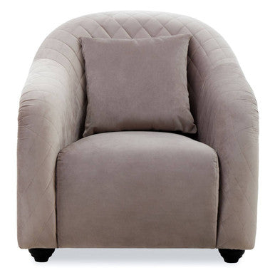 Fifi Light Grey Cotton Velvet Chair