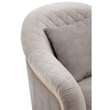 Fifi Light Grey Cotton Velvet Chair