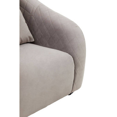 Fifi Light Grey Cotton Velvet Chair