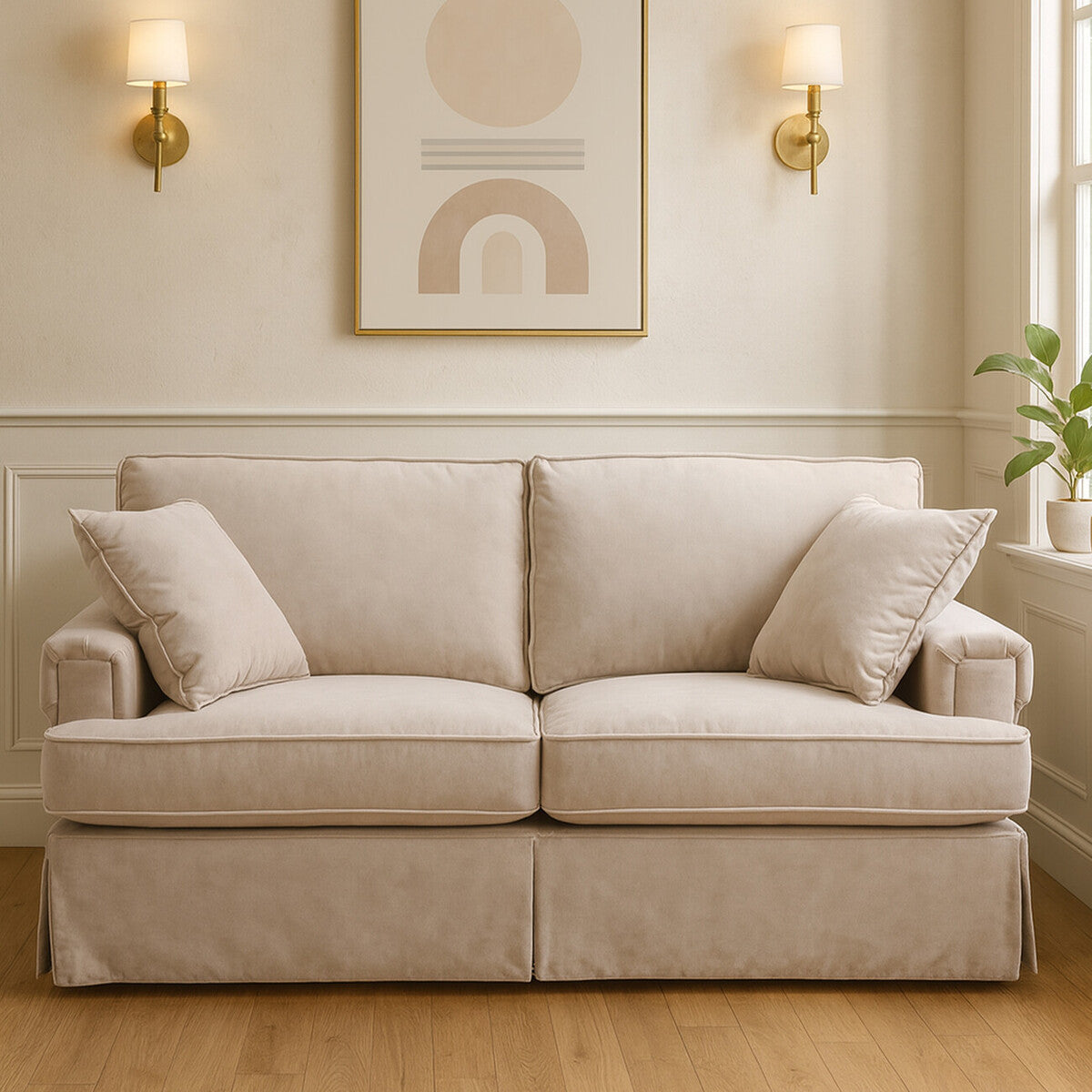 Ralph Mink Velvet 2 Seater Sofa