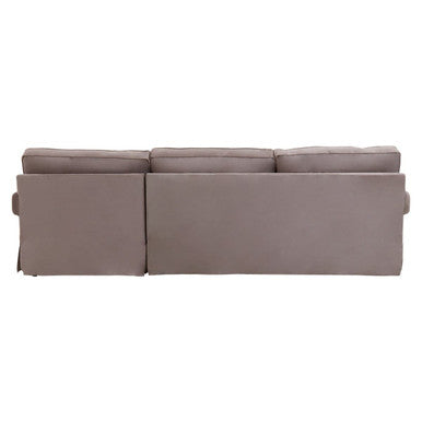 Ralph Mink Velvet 3 Seater Right Hand Chaise Sofa