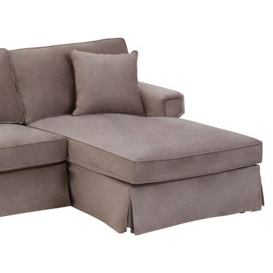 Ralph Mink Velvet 3 Seater Right Hand Chaise Sofa