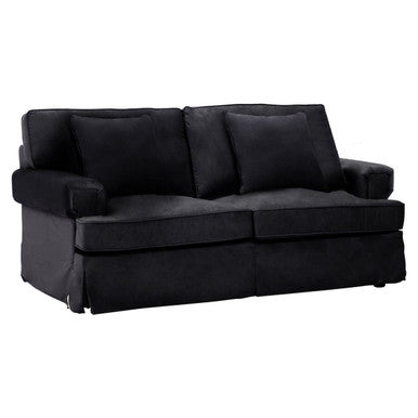 Ralph Black Velvet 2 Seater Sofa