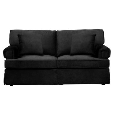 Ralph Black Velvet 2 Seater Sofa