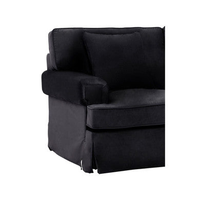 Ralph Black Velvet 2 Seater Sofa