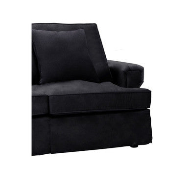 Ralph Black Velvet 2 Seater Sofa