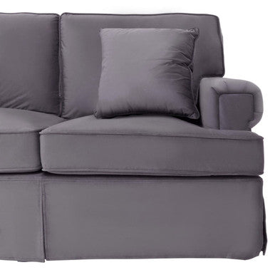Ralph Grey Velvet 3 Seater Sofa