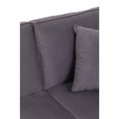 Ralph Grey Velvet 3 Seater Sofa