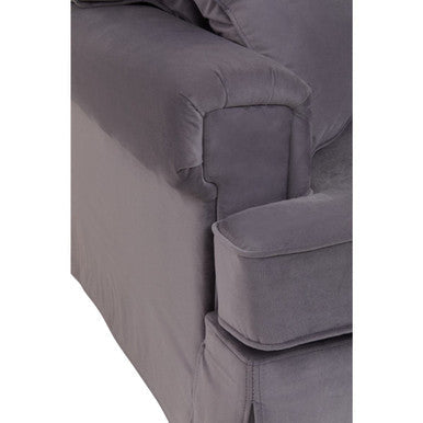 Ralph Grey Velvet 3 Seater Sofa