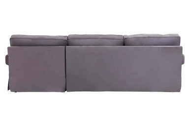 Ralph Grey Velvet 3 Seater Right Hand Chaise Sofa