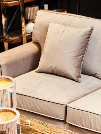 Ralph Grey Velvet 3 Seater Right Hand Chaise Sofa