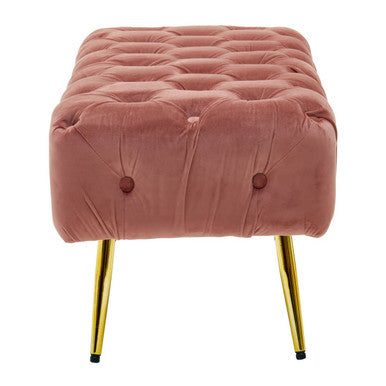 Tamra Dusty Pink Velvet Bench