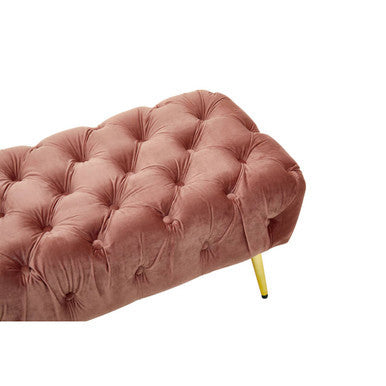 Tamra Dusty Pink Velvet Bench