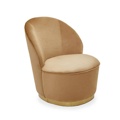 Tamra Beige Velvet Kids Chair