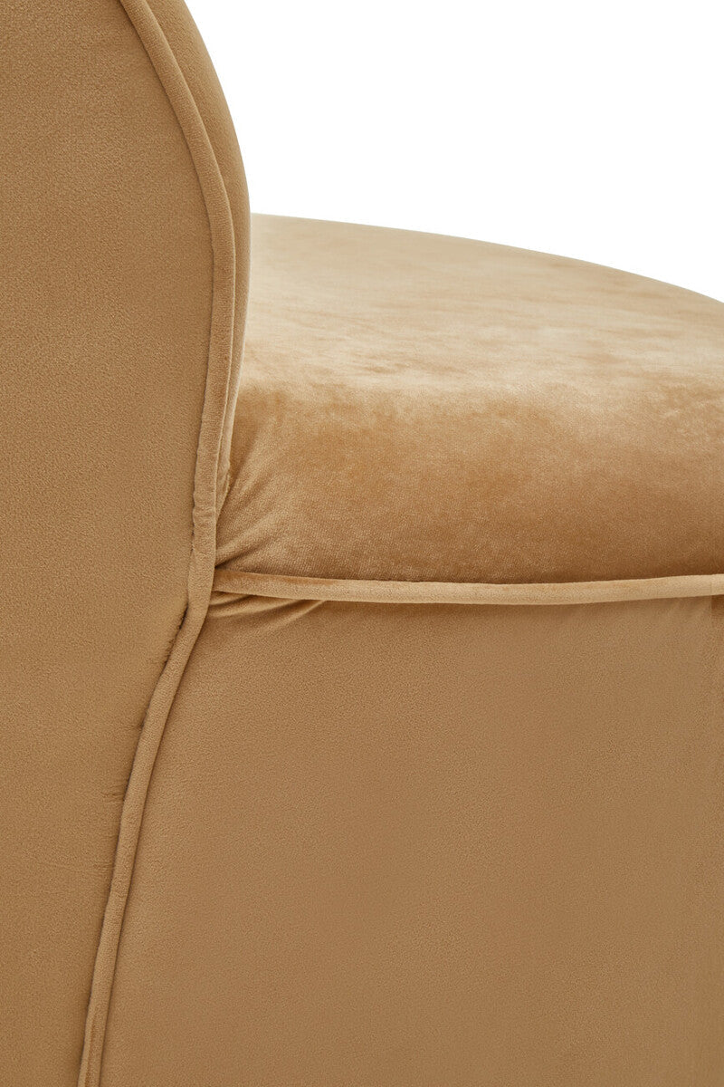 Tamra Beige Velvet Kids Chair