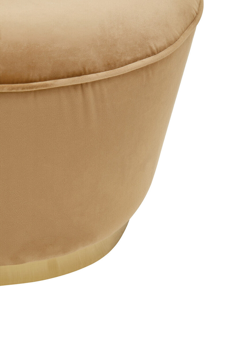 Tamra Beige Velvet Kids Chair