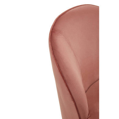 Tamra Dusty Pink Velvet Kids Tub Chair