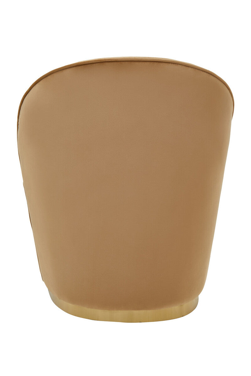 Tamra Beige Velvet Tub Chair