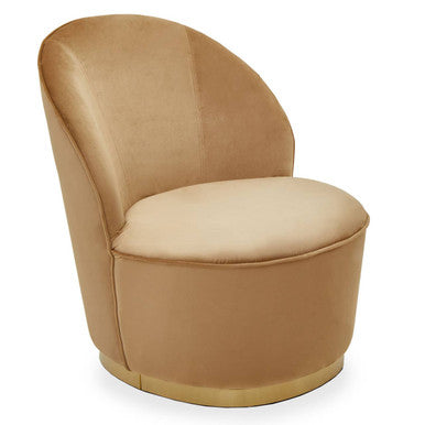 Tamra Beige Velvet Tub Chair