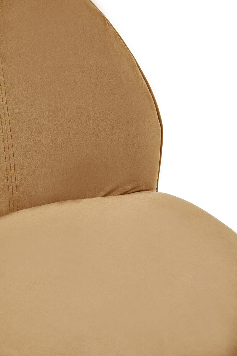 Tamra Beige Velvet Tub Chair