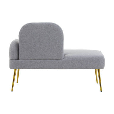 Heather Grey Linen Effect Right Hand Chaise Longue