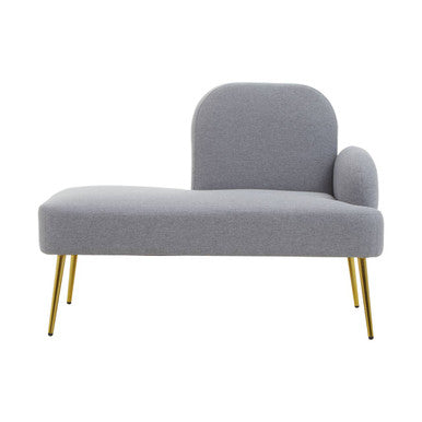Heather Grey Linen Effect Right Hand Chaise Longue