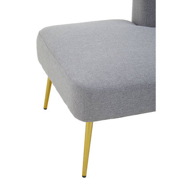 Heather Grey Linen Effect Right Hand Chaise Longue
