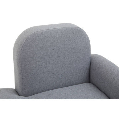 Heather Grey Linen Effect Right Hand Chaise Longue