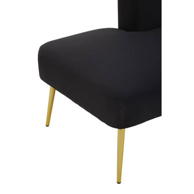 Heather Black Linen Effect Right Hand Chaise Longue