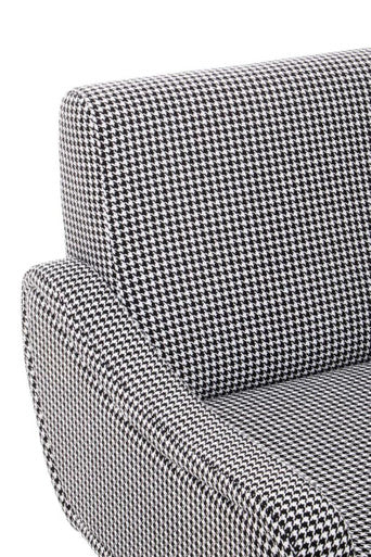 Holli Black and White Houndstooth Armchair