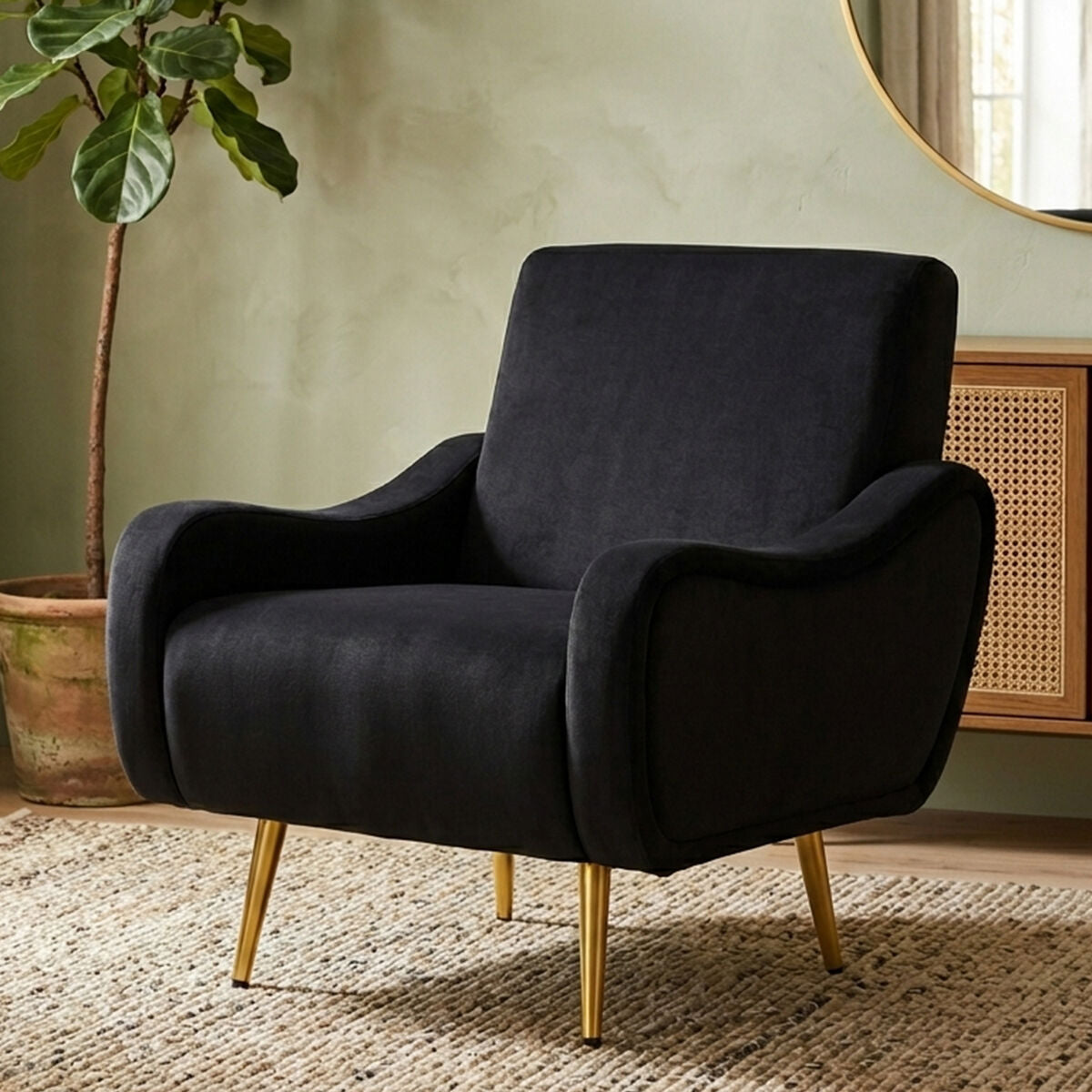Holli Black Armchair