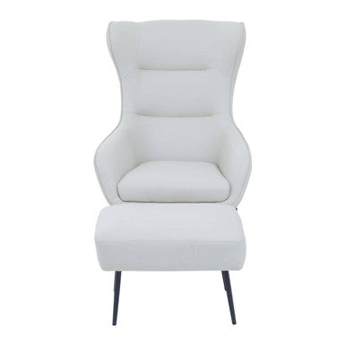 Kaiko Stone Leather Effect Armchair and Footstool