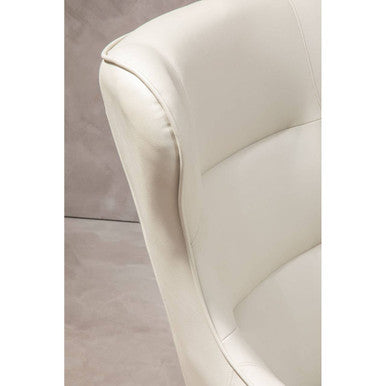 Kaiko Stone Leather Effect Armchair and Footstool