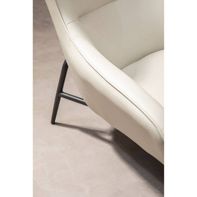Kaiko Stone Leather Effect Armchair and Footstool