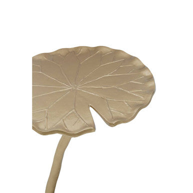 Inventivo Gold Finish Flower Design Side Table