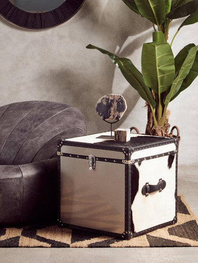 Hoxton Antique Black Leather Cocoon Chair
