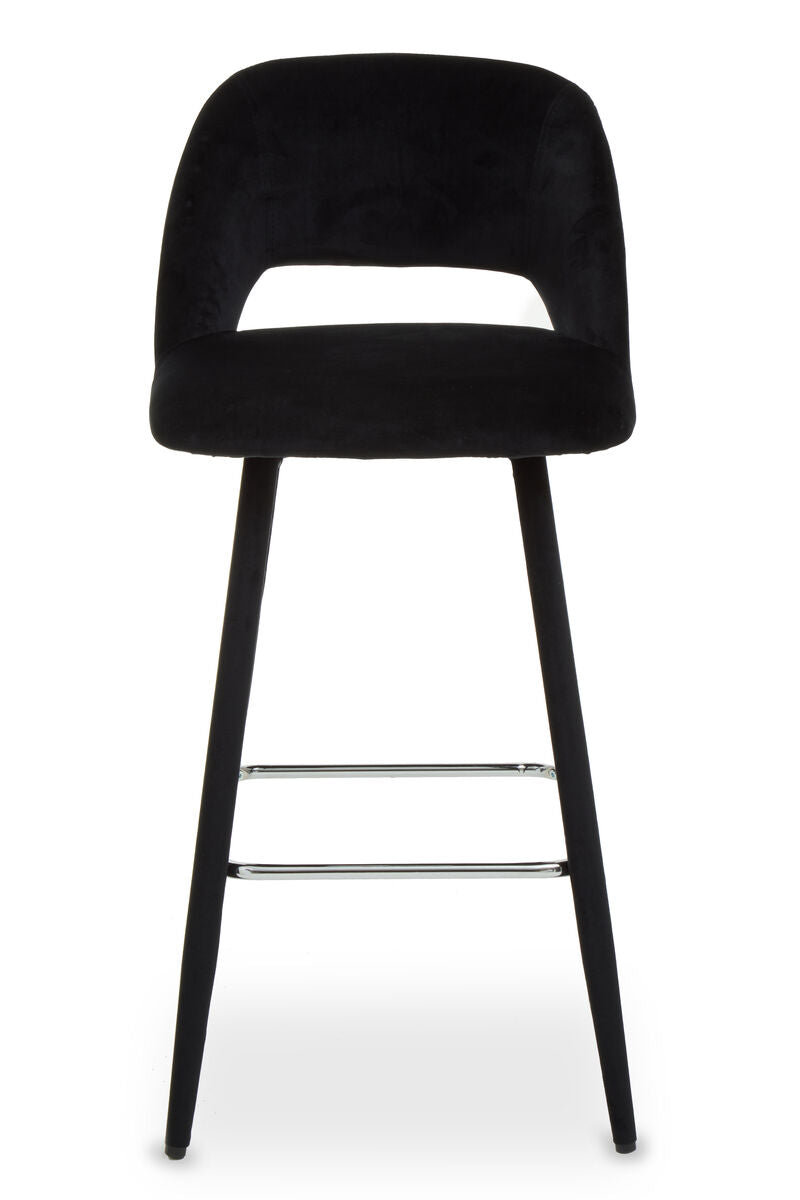Black Velvet Bar Chair | Warren