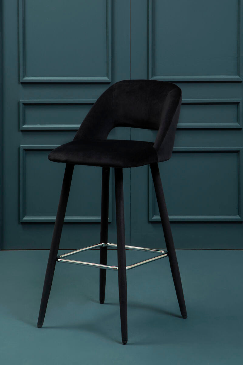 Black Velvet Bar Chair | Warren