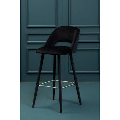 Black Velvet Bar Chair | Warren