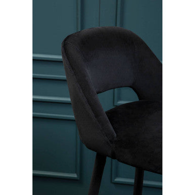 Black Velvet Bar Chair | Warren