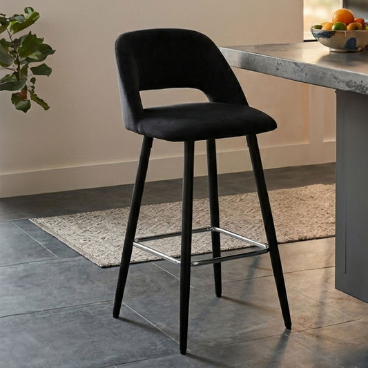 Black Velvet Bar Chair | Warren
