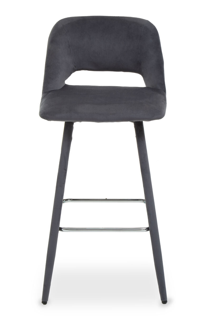 Grey Velvet Bar Chair | Warren