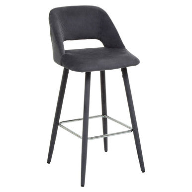 Grey Velvet Bar Chair | Warren