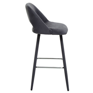 Grey Velvet Bar Chair | Warren